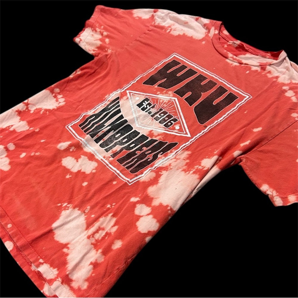 Western Kentucky University Hilltoppers - Red & White Tie Dye Graphic TShirt
